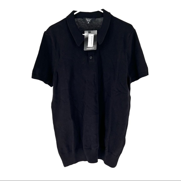 Boohooman Short Sleeve Knitted Polo - Picture 2 of 6